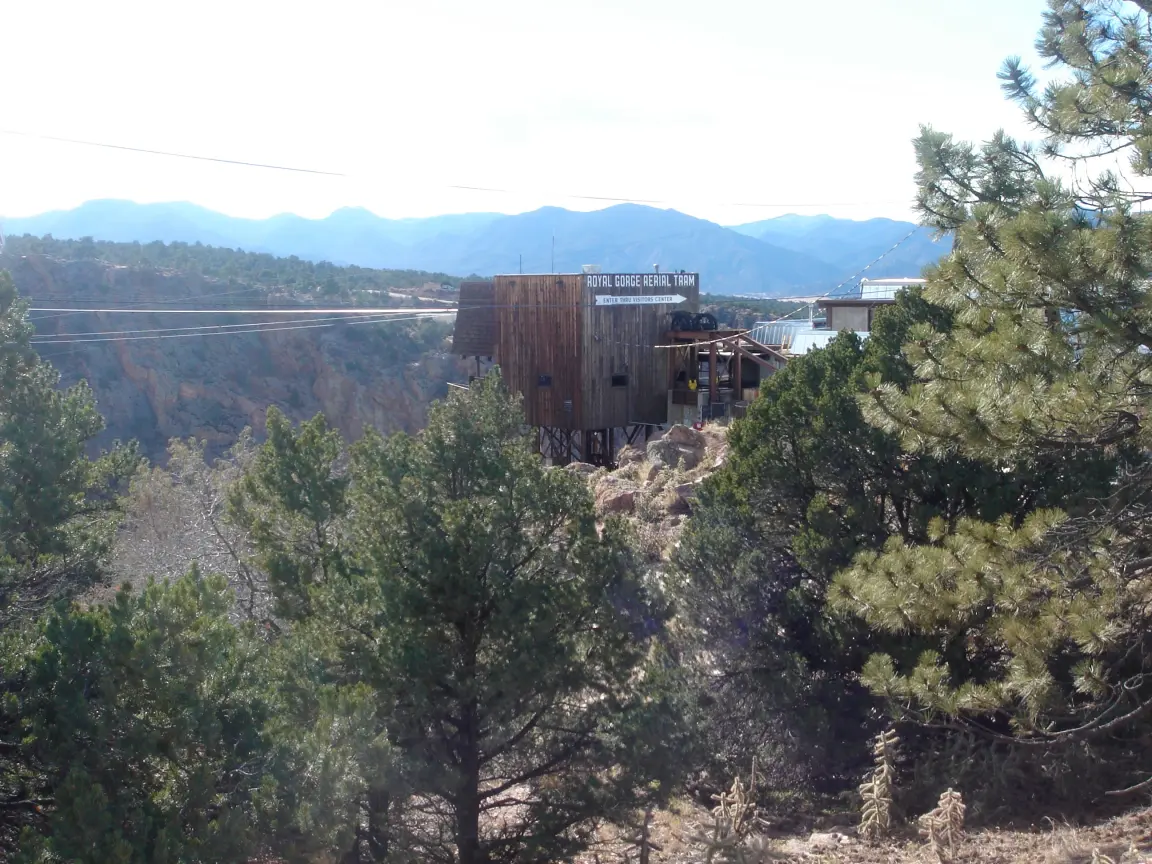 Out on the Royal Gorge bridge, and the aerial tram across the gorge.